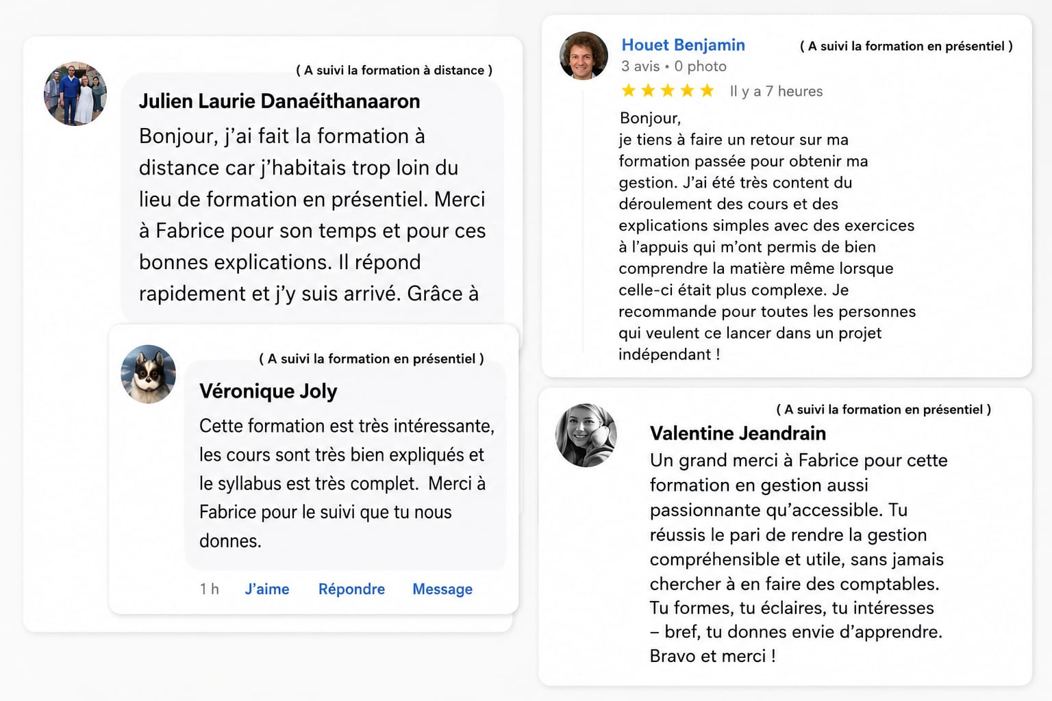 avis formation correspondance